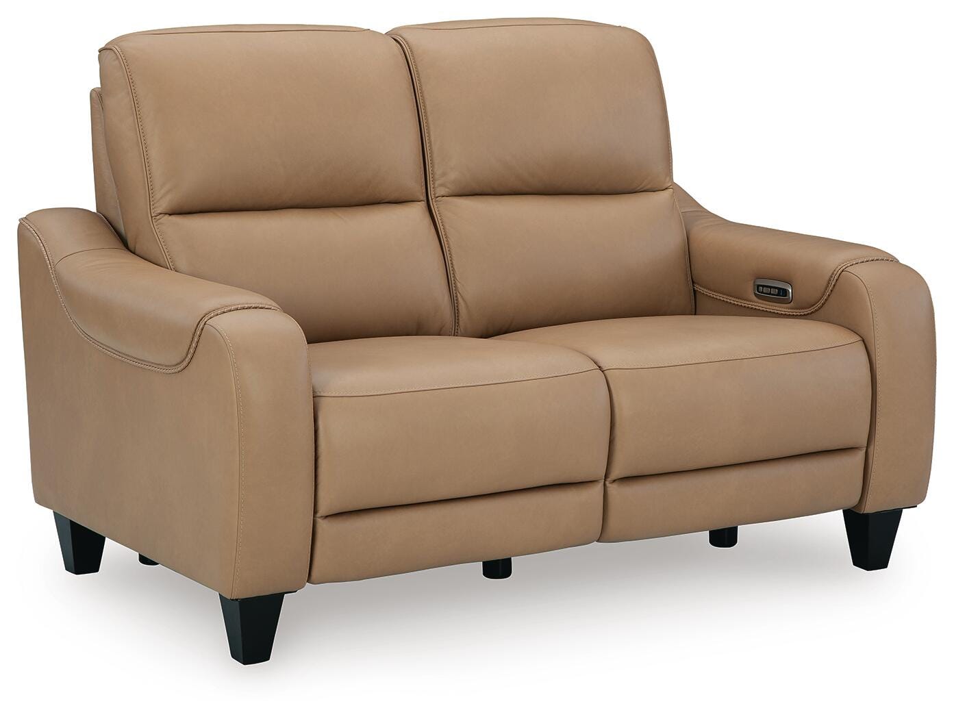 Mosswell Toffee Leather Power Reclining Loveseat