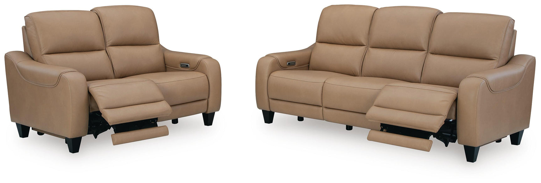 Mosswell Toffee Sofa and Loveseat