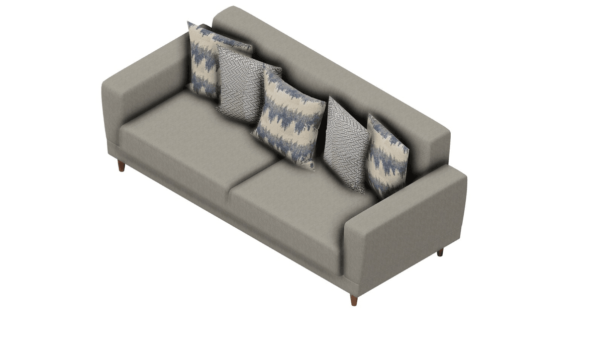 Dolce Padua Cream/blue 3-Seater Sofa Bed - Ella Furniture
