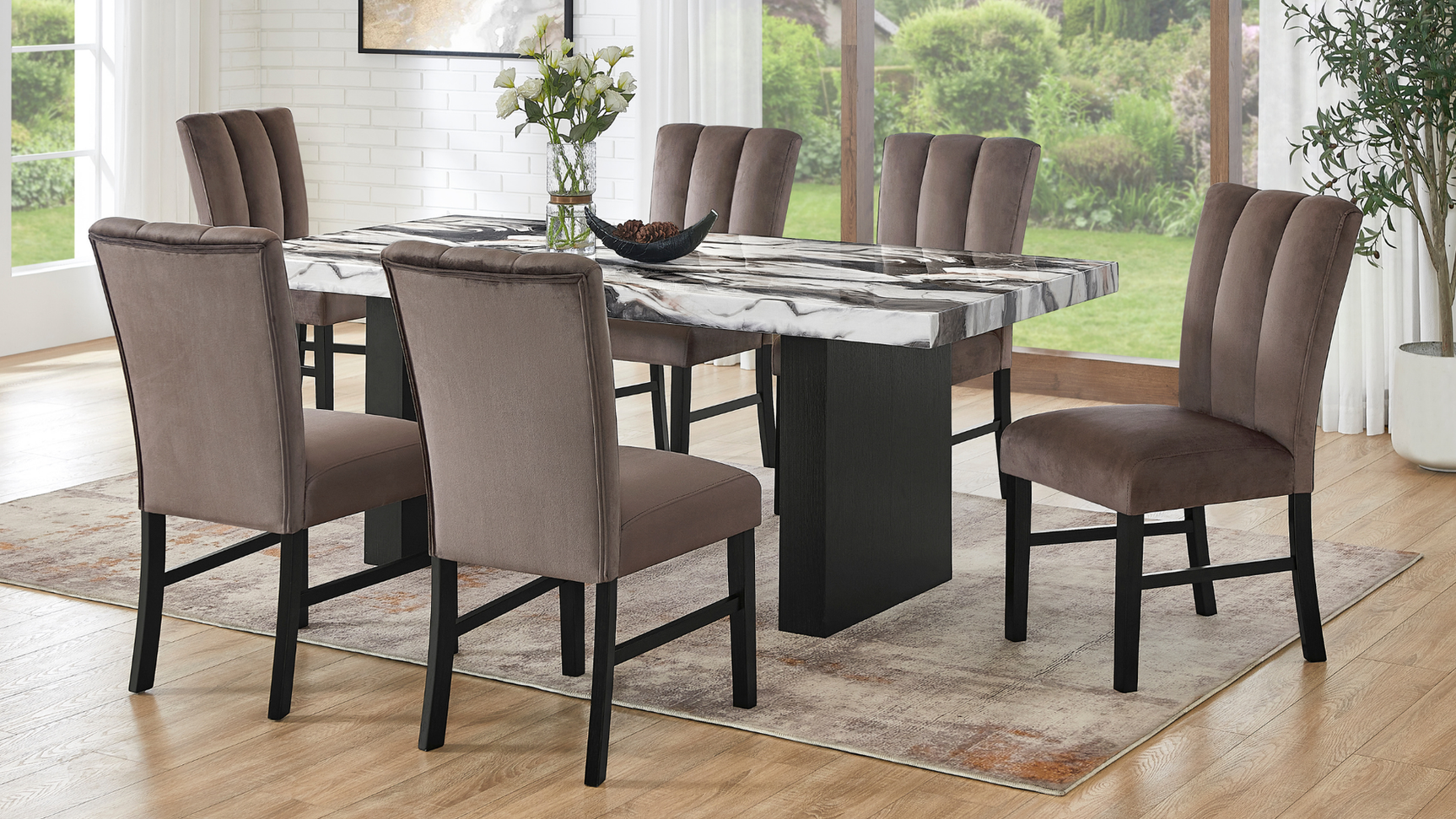 Cosmo Brown Dining Room Set