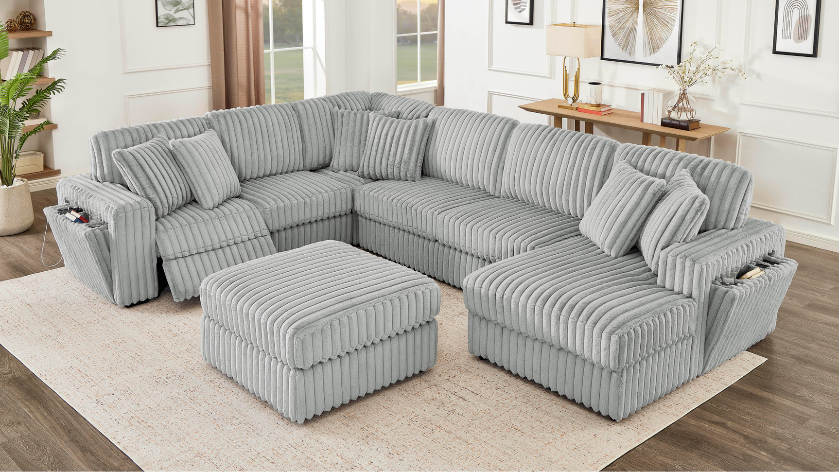 Rana Grey Reclining Sectional