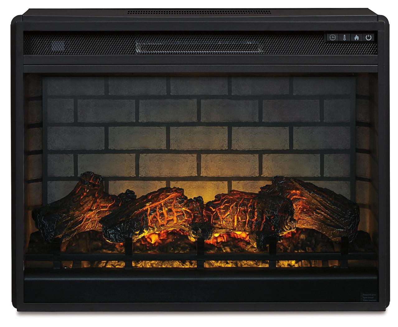 Entertainment Accessories Black Electric Infrared Fireplace Insert - Ella Furniture