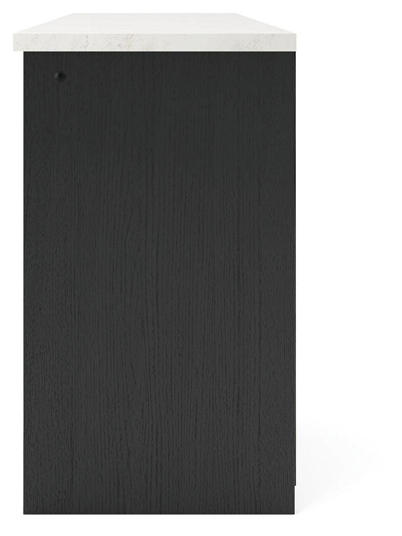 Cadmori Black/White 63" TV Stand view 3