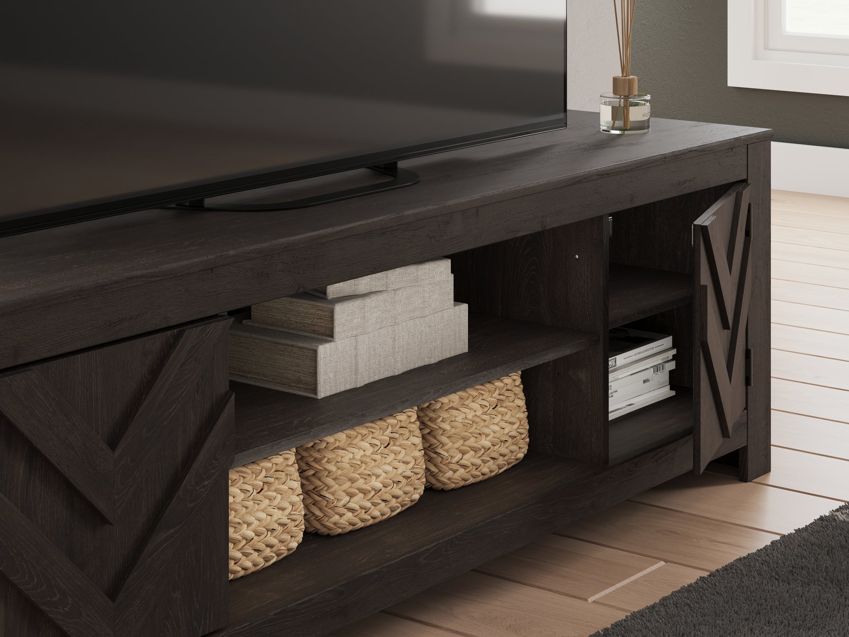 Cayboni Black 71" TV Stand