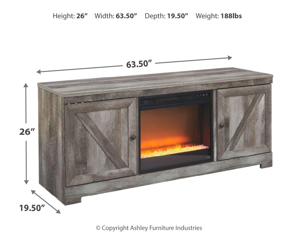 Wynnlow Gray 63" Tv Stand With Electric Fireplace - Ella Furniture