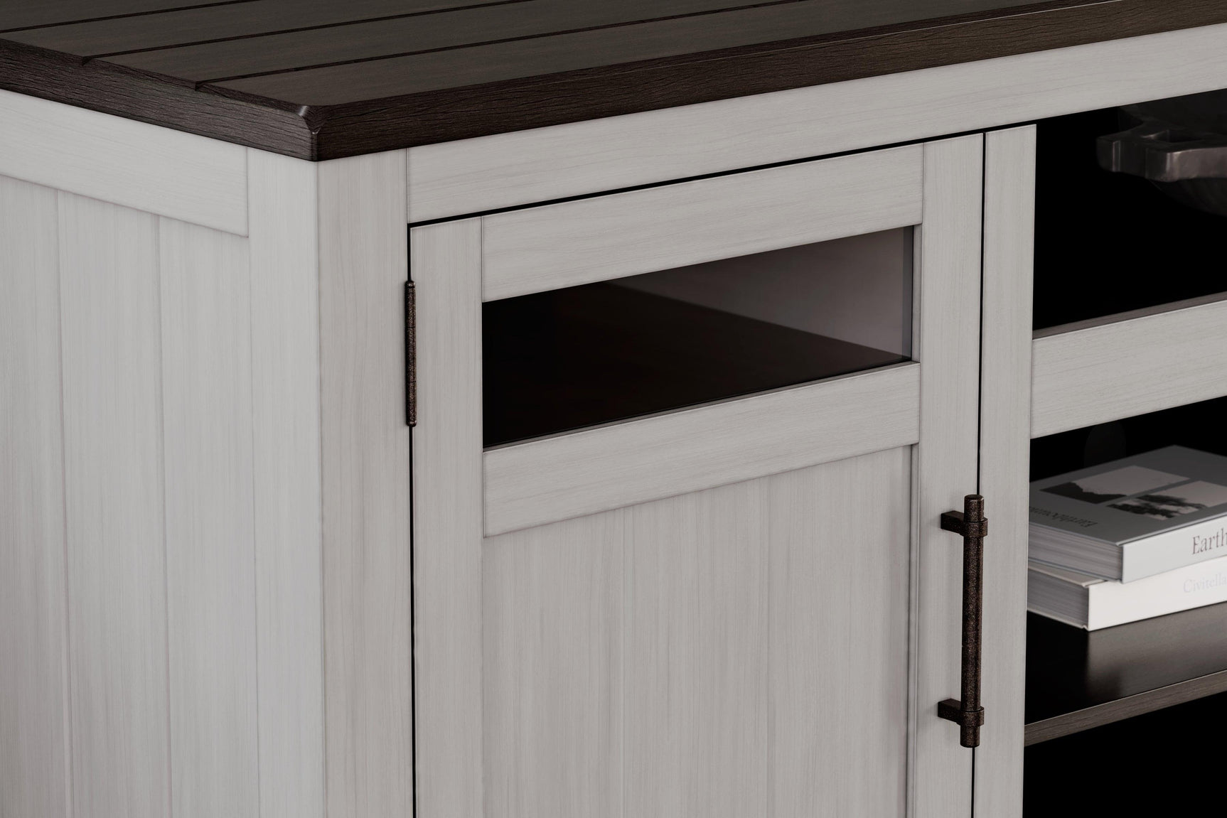 Darborn Gray/brown 88" Tv Stand - Ella Furniture