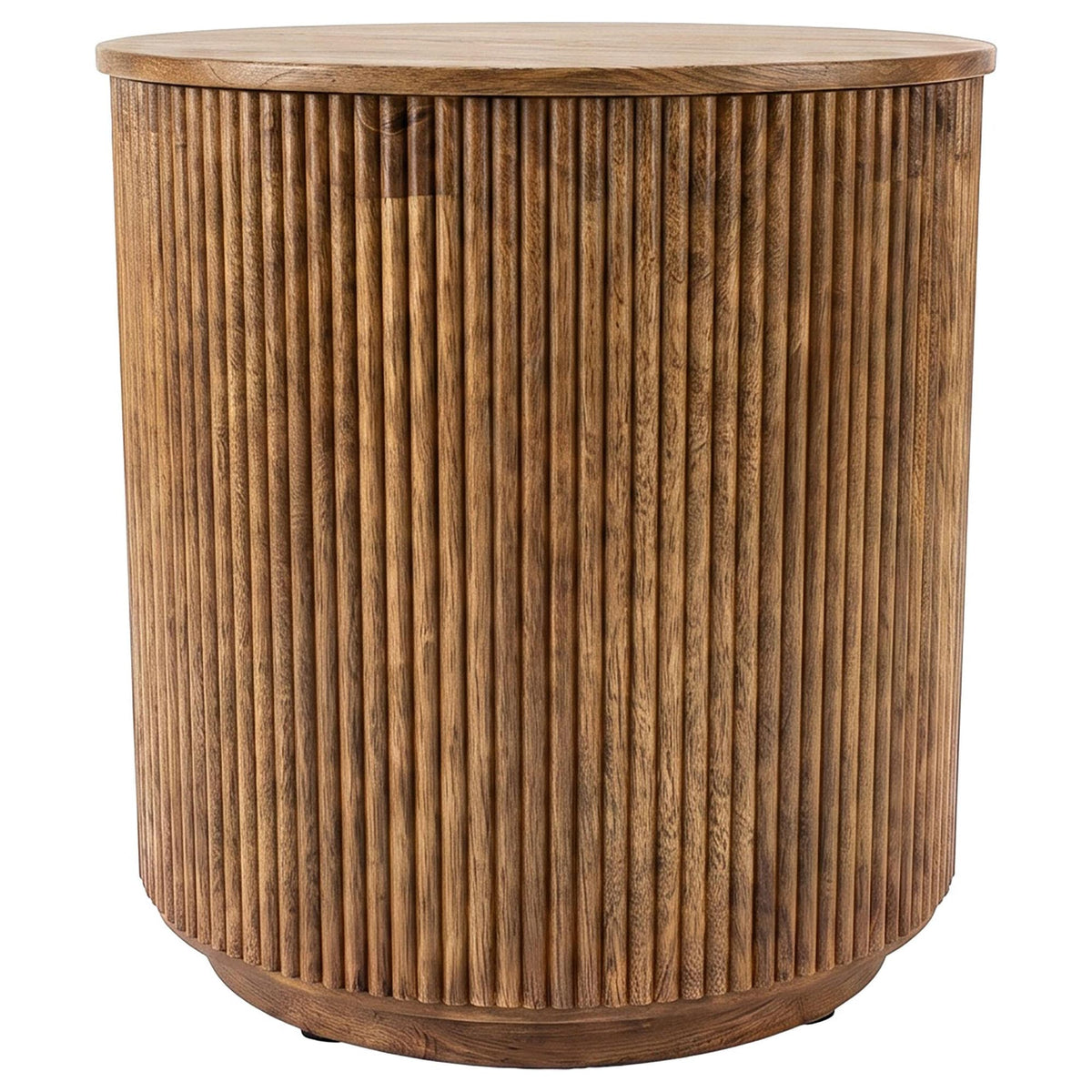 Coffey 2-Piece Round Coffee and End Table Set Light Brown — product image 3