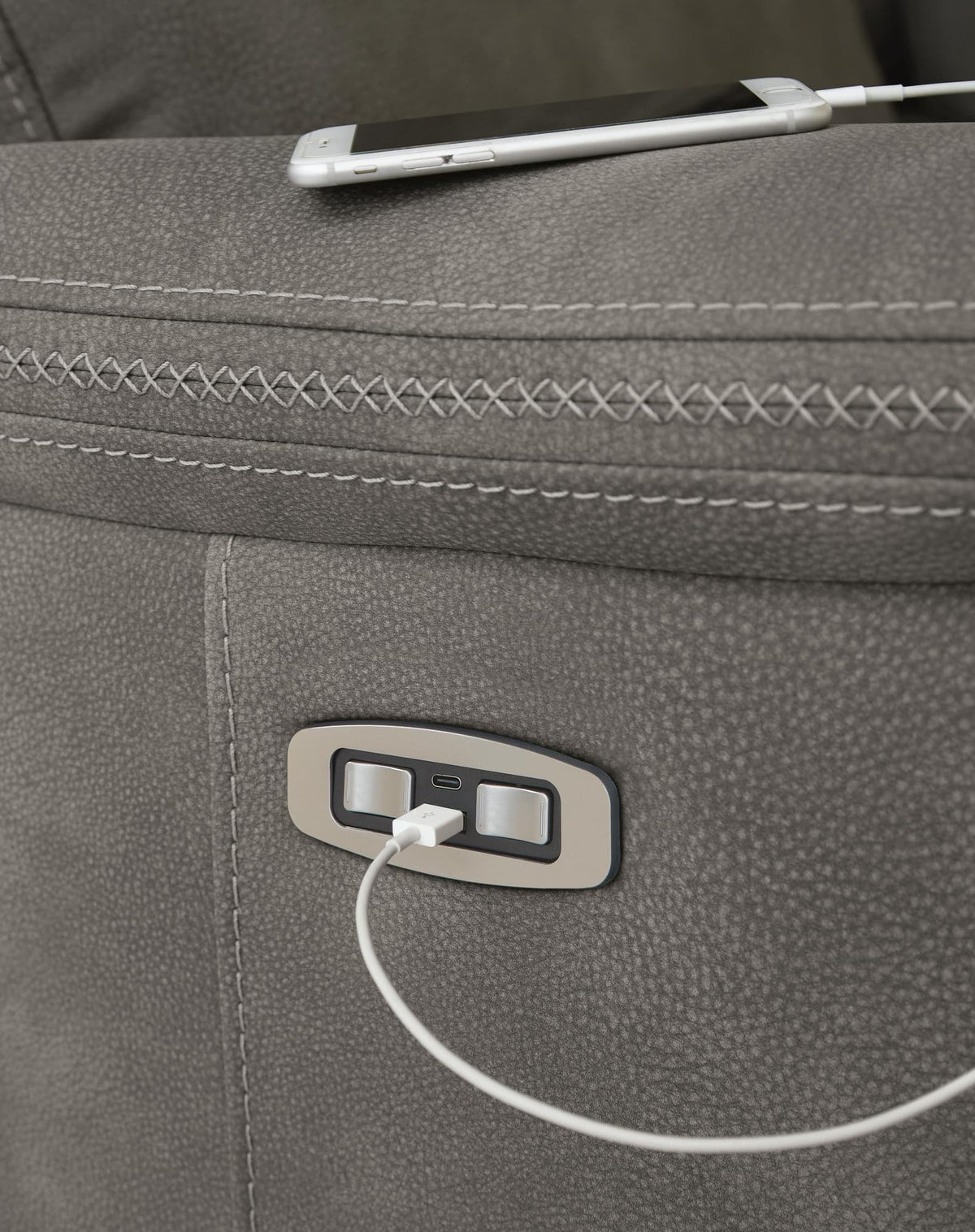 Next-Gen Durapella Slate Microfiber Power Recliner — product image 10