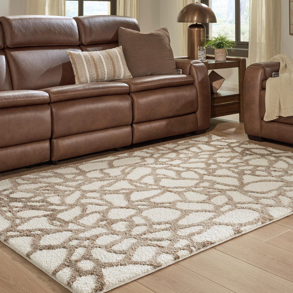 Wessonland Ivory/Brown/Gray Medium Rug — product view