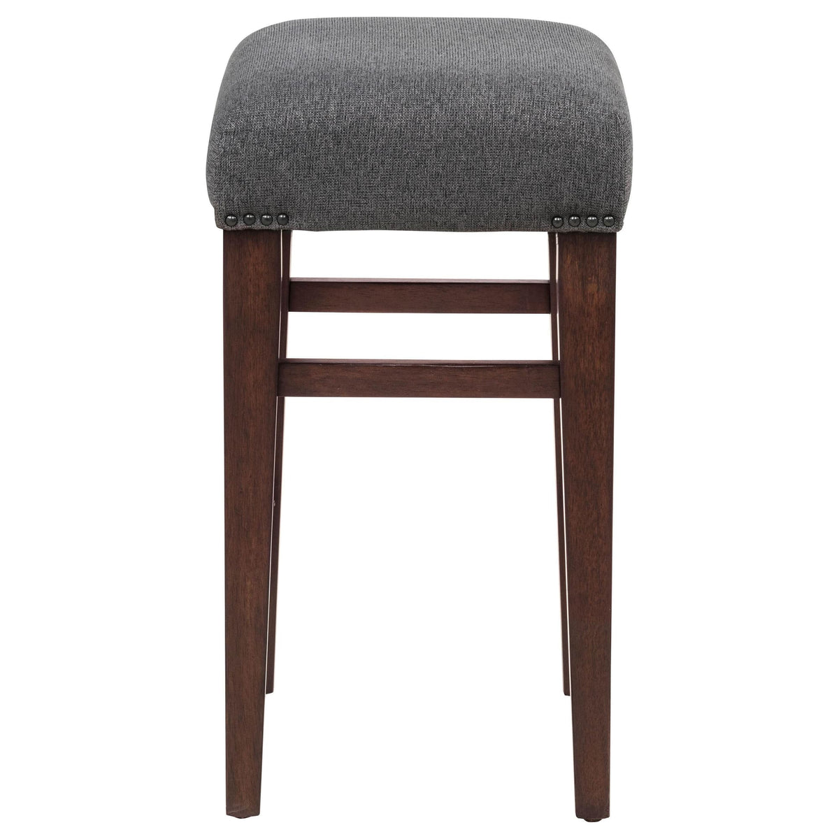 Naser Upholstered Counter Stool Grey and Dark Walnut Set of 2 — product image 4
