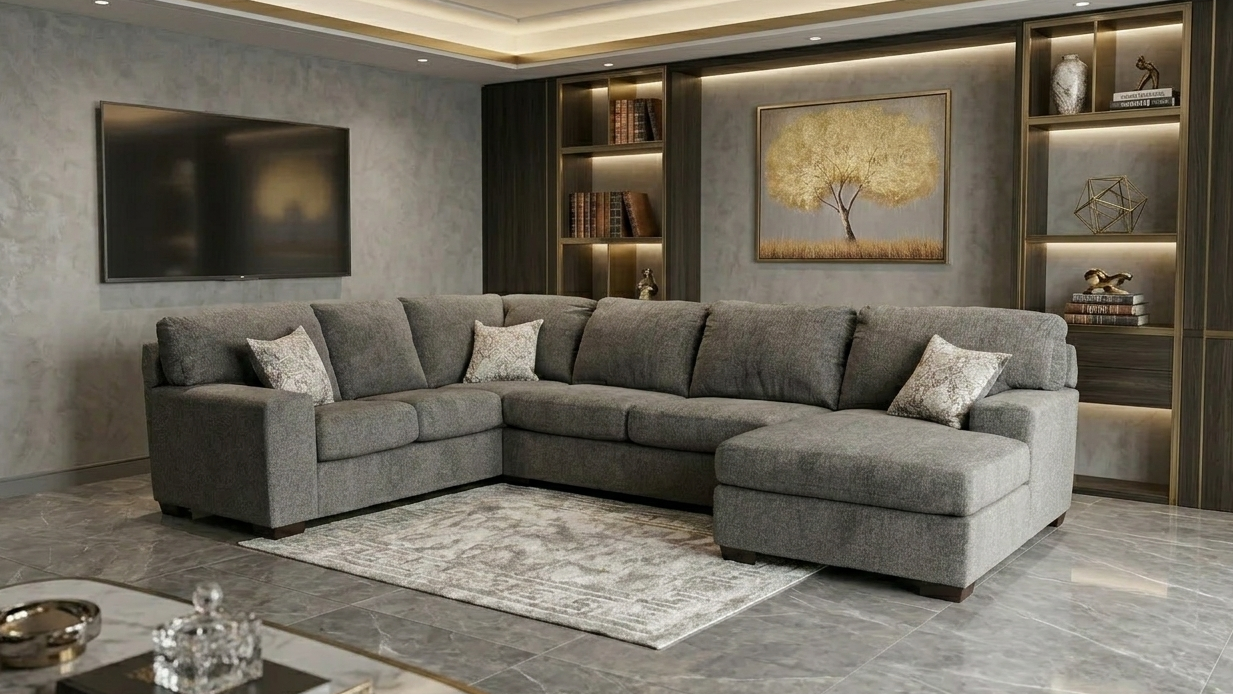 Austin Ash Chenille 3-Piece Sectional from Ella Furniture