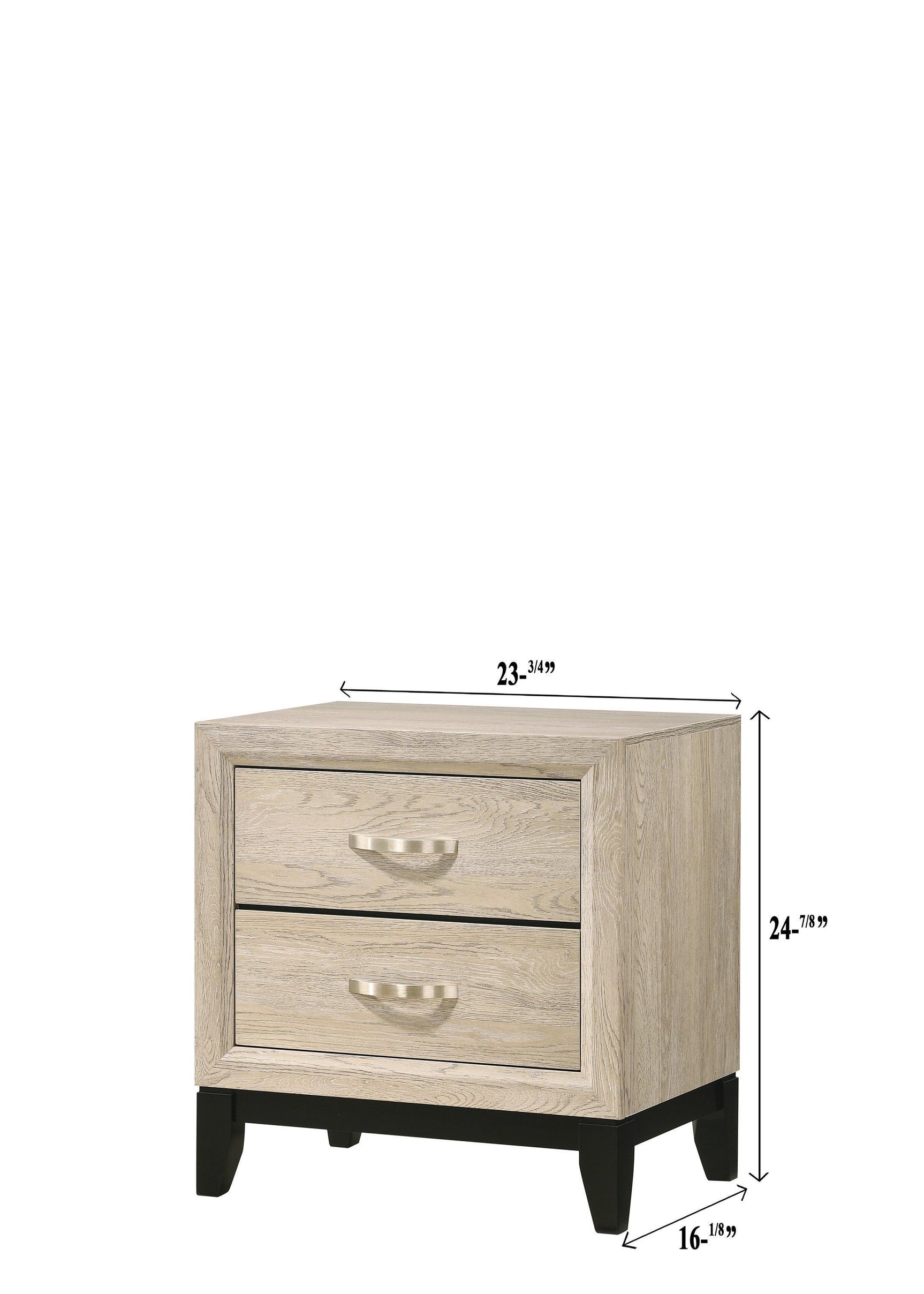 Akerson Chest Drift Wood, Contemporary Sleek And Modern Wood, Metal 5 Drawers - Ella Furniture