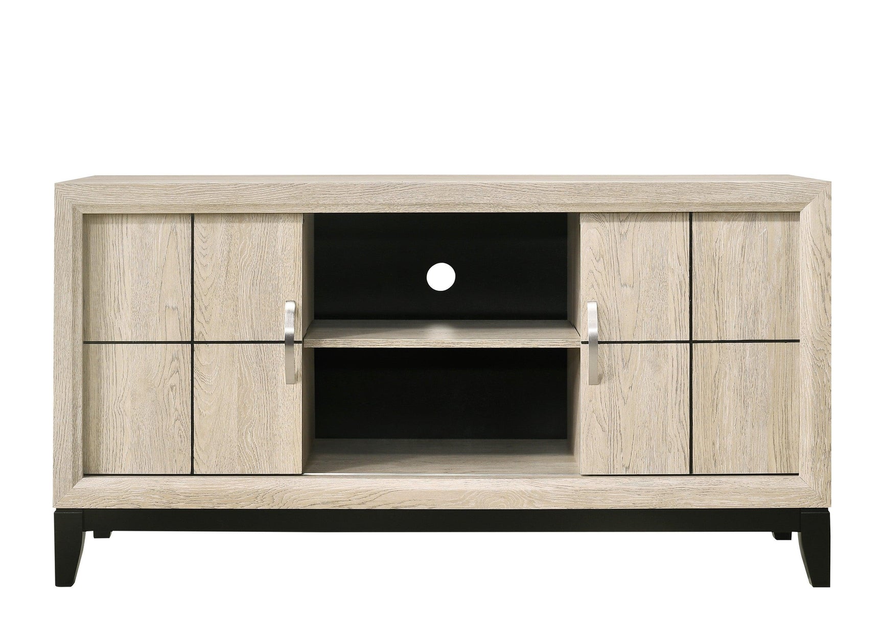 Akerson Chest Drift Wood, Contemporary Sleek And Modern Wood, Metal 5 Drawers - Ella Furniture