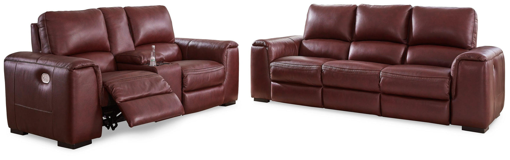 Alessandro Garnet Sofa And Loveseat - Ella Furniture