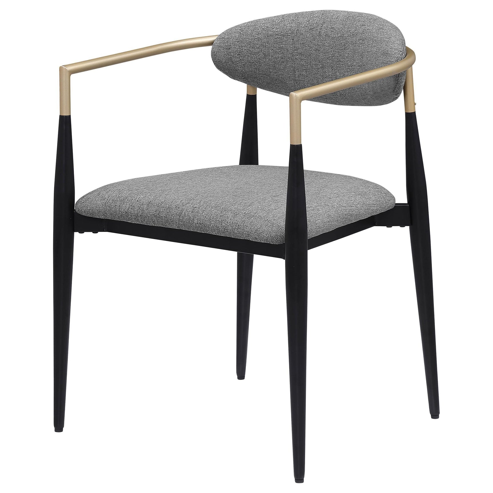 ALEXIS Alexis Fabric Upholstered Dining Arm Chair Grey (Set of 2) 182682 - Ella Furniture