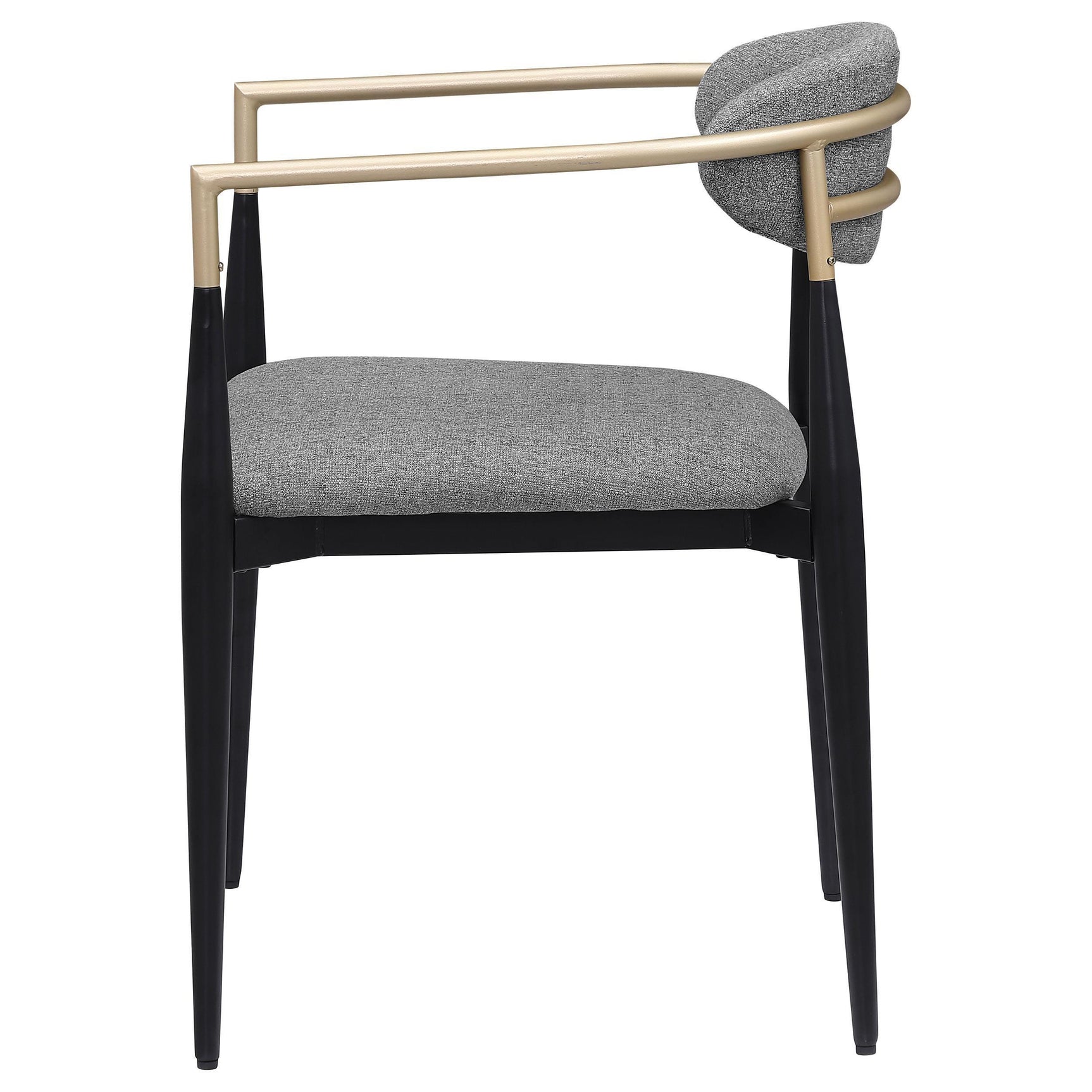 ALEXIS Alexis Fabric Upholstered Dining Arm Chair Grey (Set of 2) 182682 - Ella Furniture