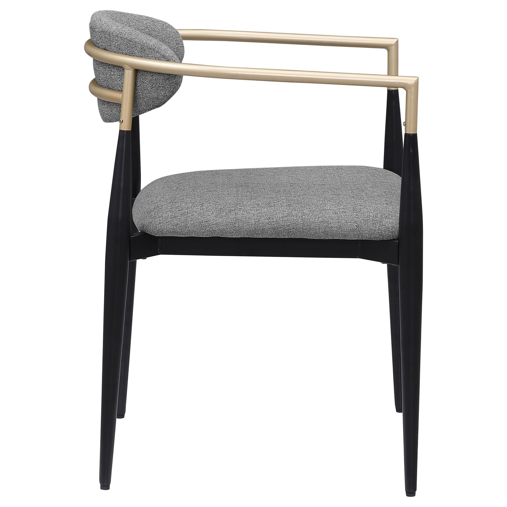 ALEXIS Alexis Fabric Upholstered Dining Arm Chair Grey (Set of 2) 182682 - Ella Furniture