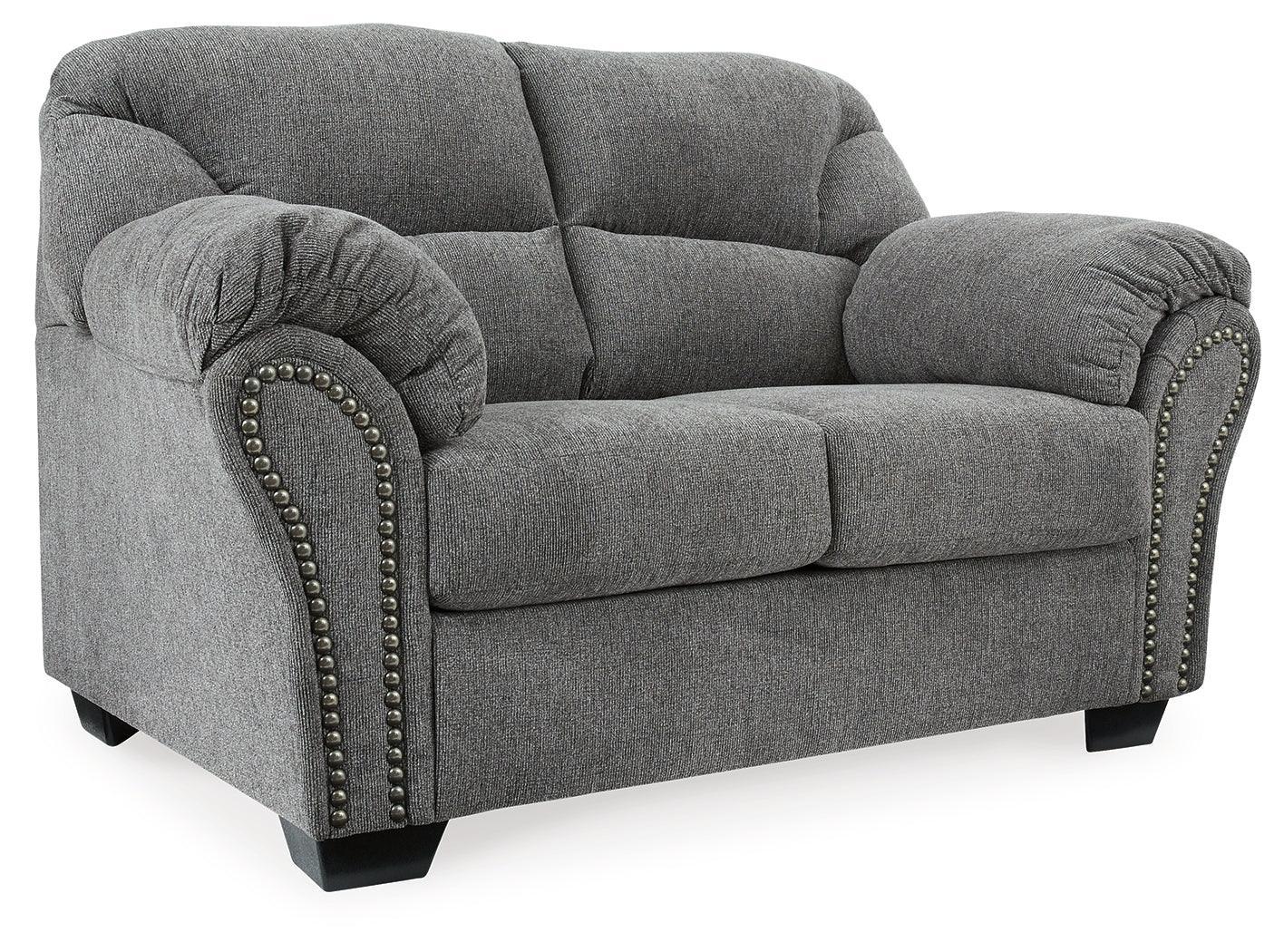 Allmaxx Pewter Sofa, Loveseat And Recliner - Ella Furniture