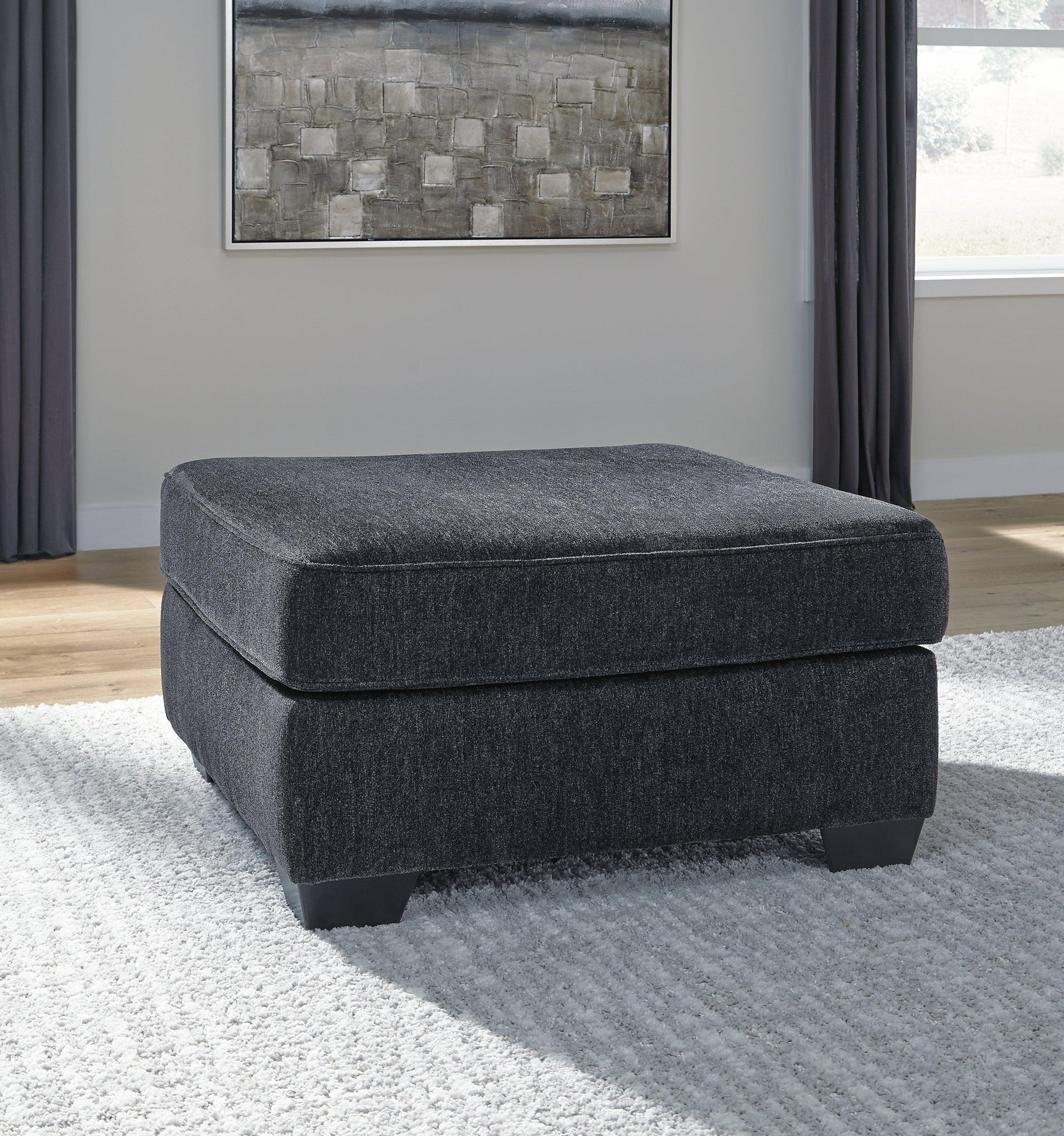 Altari Slate 2-Piece Sectional With Ottoman - Ella Furniture