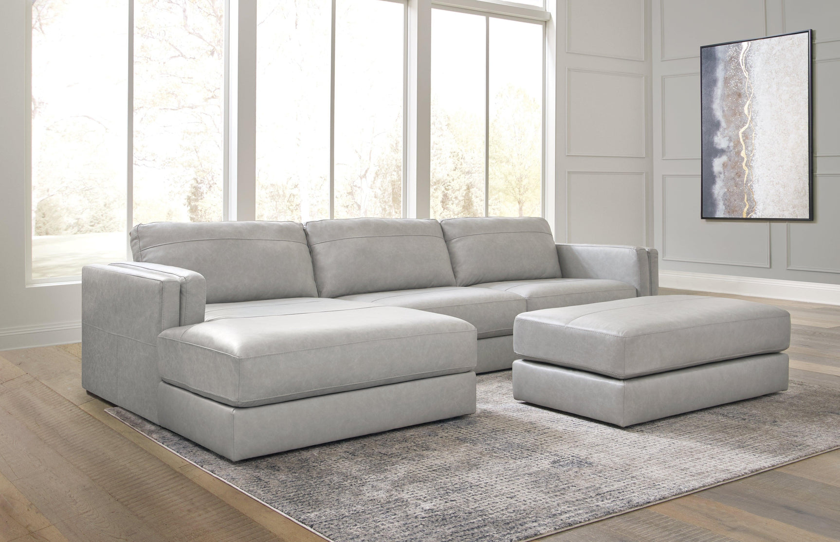 Amiata Glacier 2-Piece Sectional With Ottoman PKG015523 - 57404S1 | 5740408 - Ella Furniture