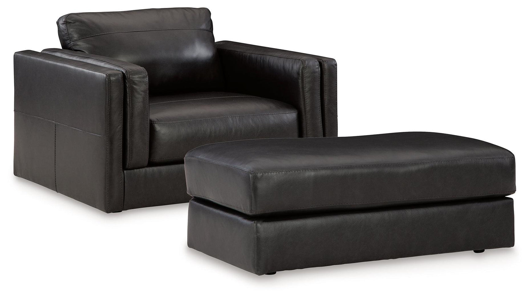 Amiata Onyx Chair And Ottoman - Ella Furniture