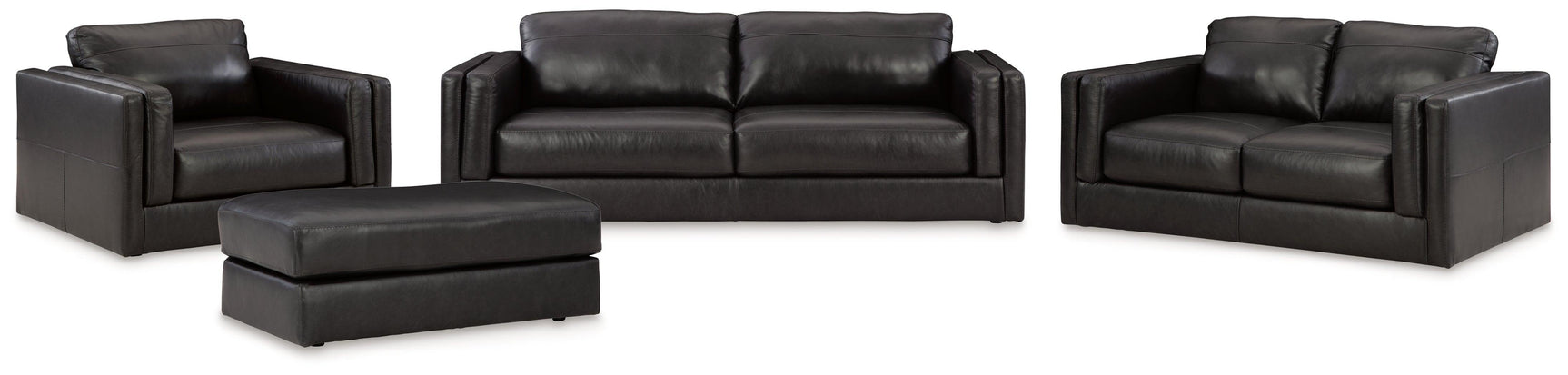 Amiata Onyx Sofa, Loveseat, Chair And Ottoman - Ella Furniture