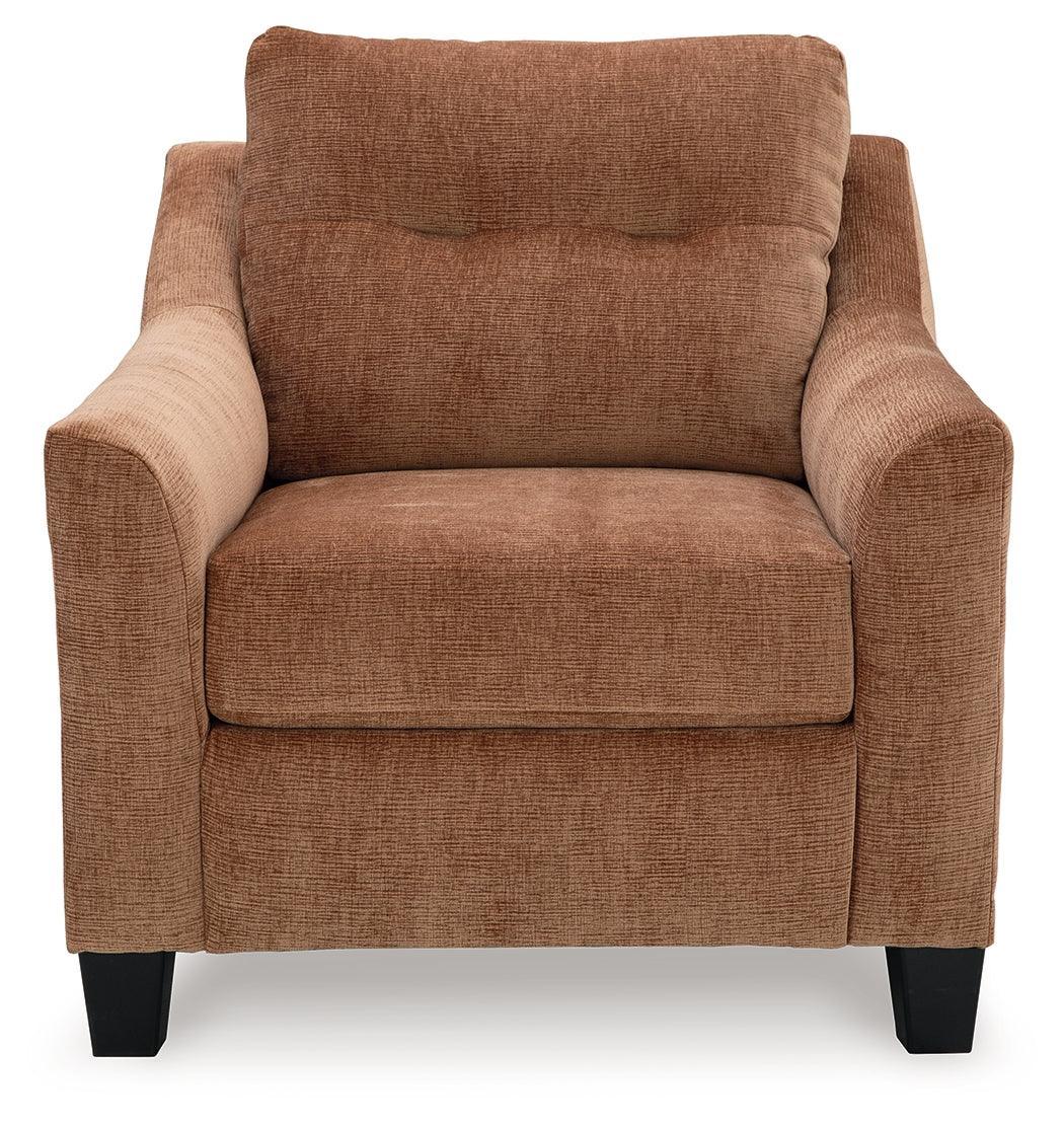 Amity Bay Clay Chenille Chair - Ella Furniture