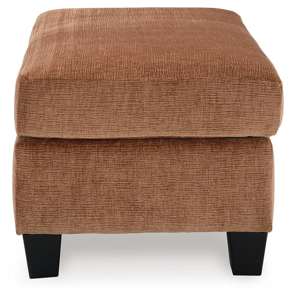 Amity Bay Clay Chenille Ottoman - Ella Furniture