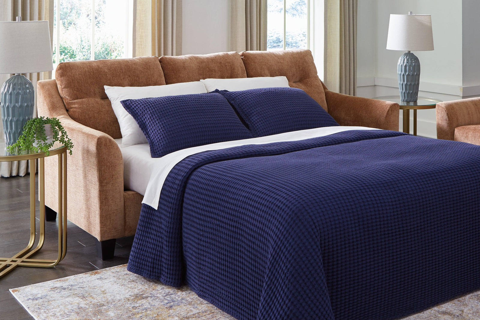 Amity Bay Clay Chenille Queen Sofa Chaise Sleeper - Ella Furniture