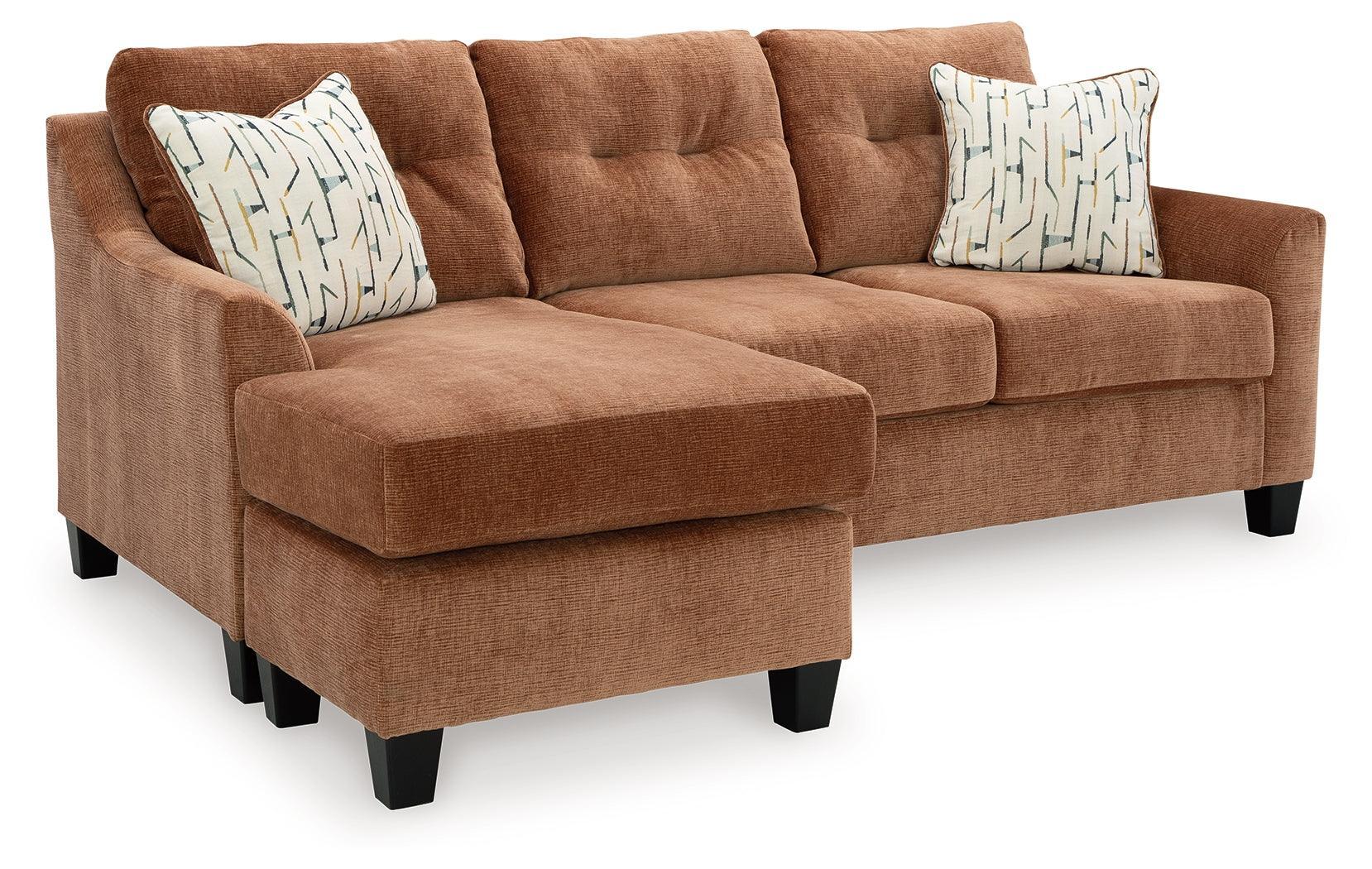 Amity Bay Clay Chenille Sofa Chaise - Ella Furniture