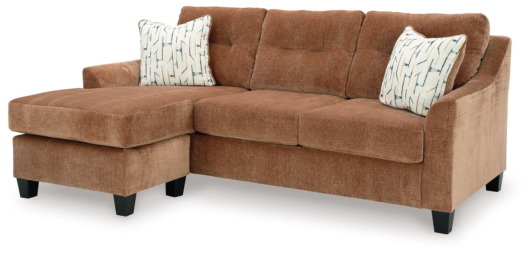 Amity Bay Clay Chenille Sofa Chaise - Ella Furniture