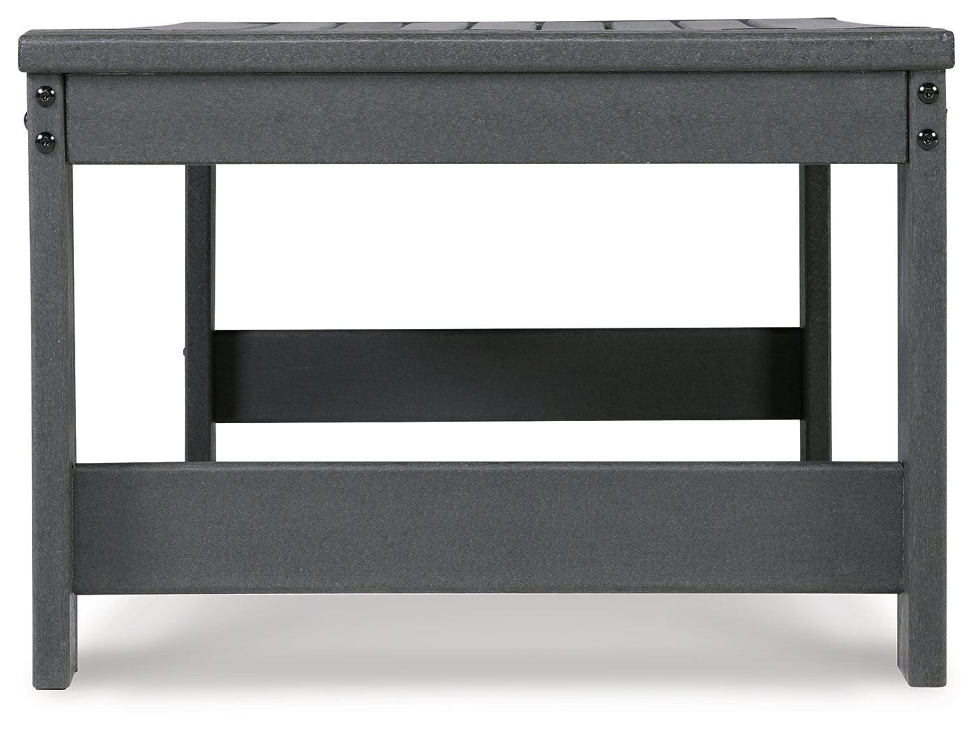 Amora Charcoal Gray Outdoor Coffee Table With 2 End Tables - Ella Furniture