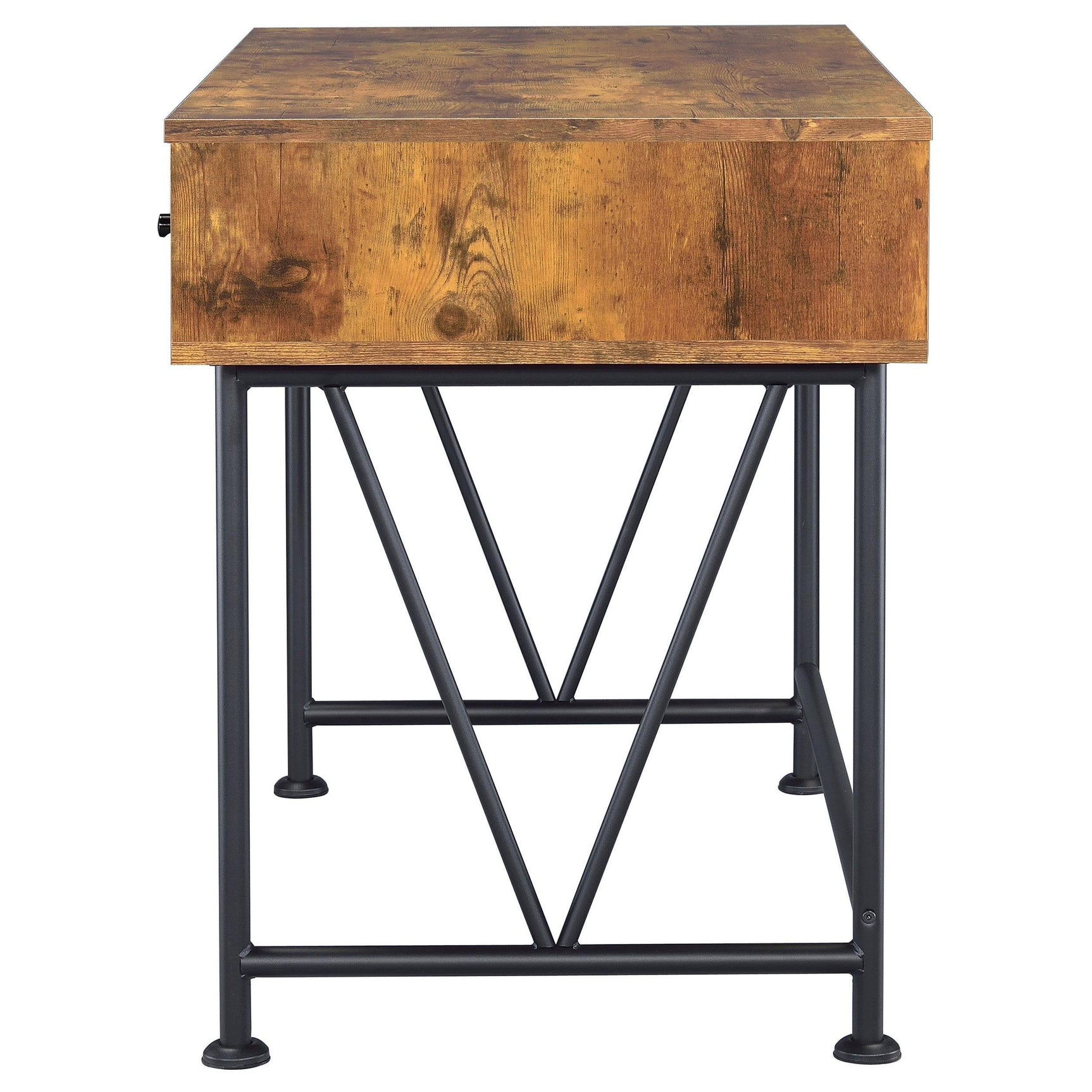 ANALIESE COLLECTION Analiese 2-piece 3-drawer Writing Desk Set Antique Nutmeg and Black 801541-S2 - Ella Furniture