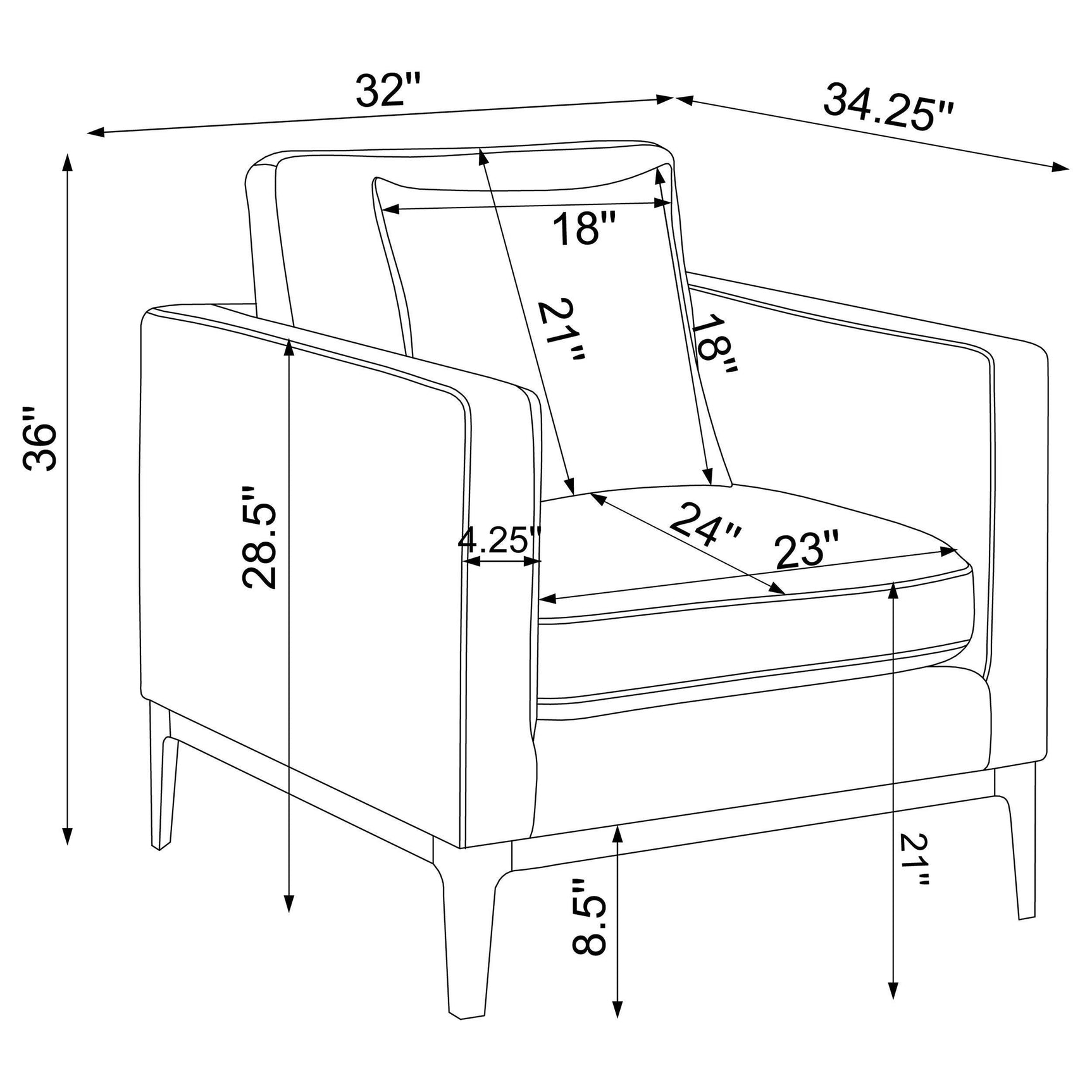 Apperson Apperso 3-piece Upholstered Track Arm Sofa Set Light Grey 508681-S3 - Ella Furniture