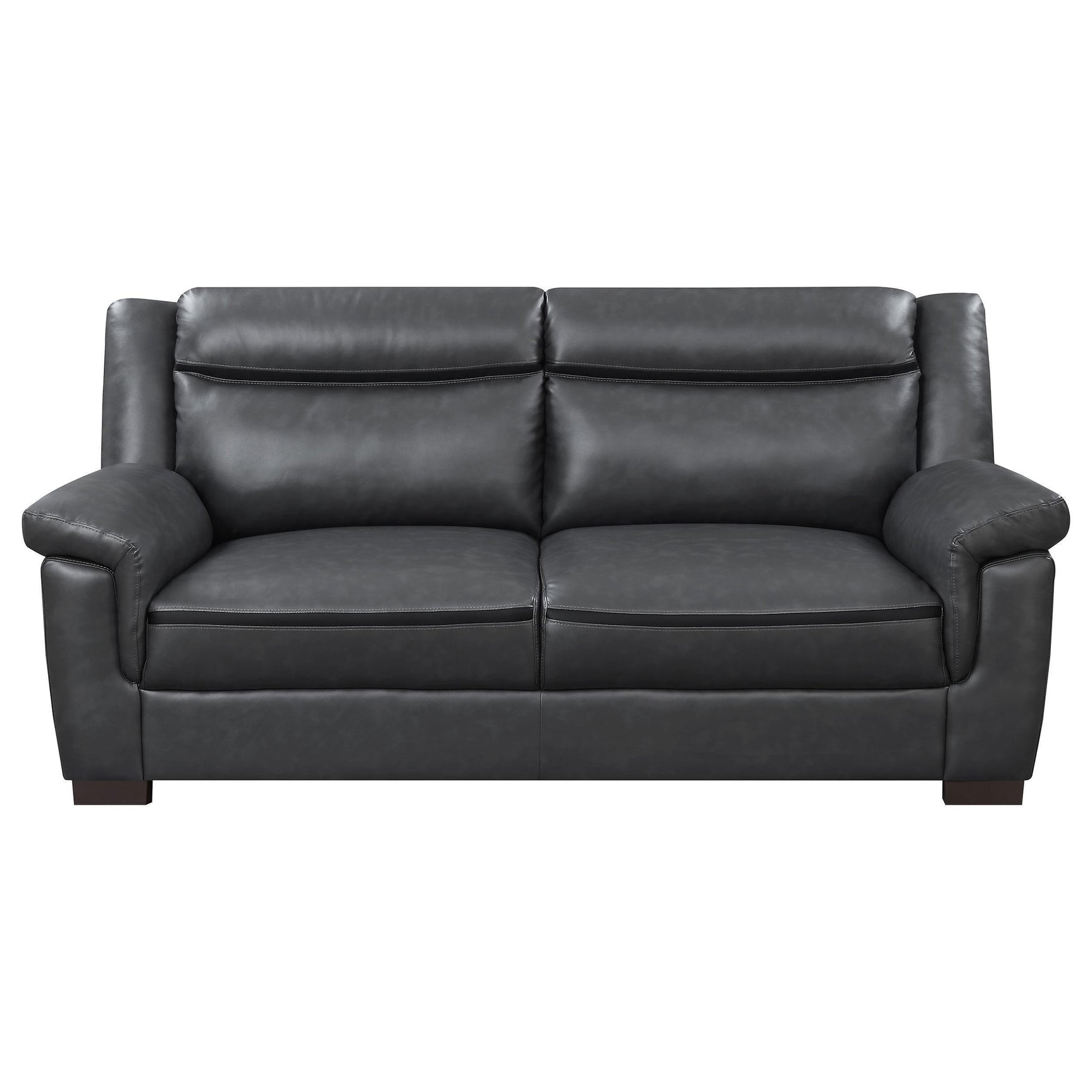 Arabella Arabella Brown Faux Leather Two-Piece Living Room Set 506591-S2 - Ella Furniture
