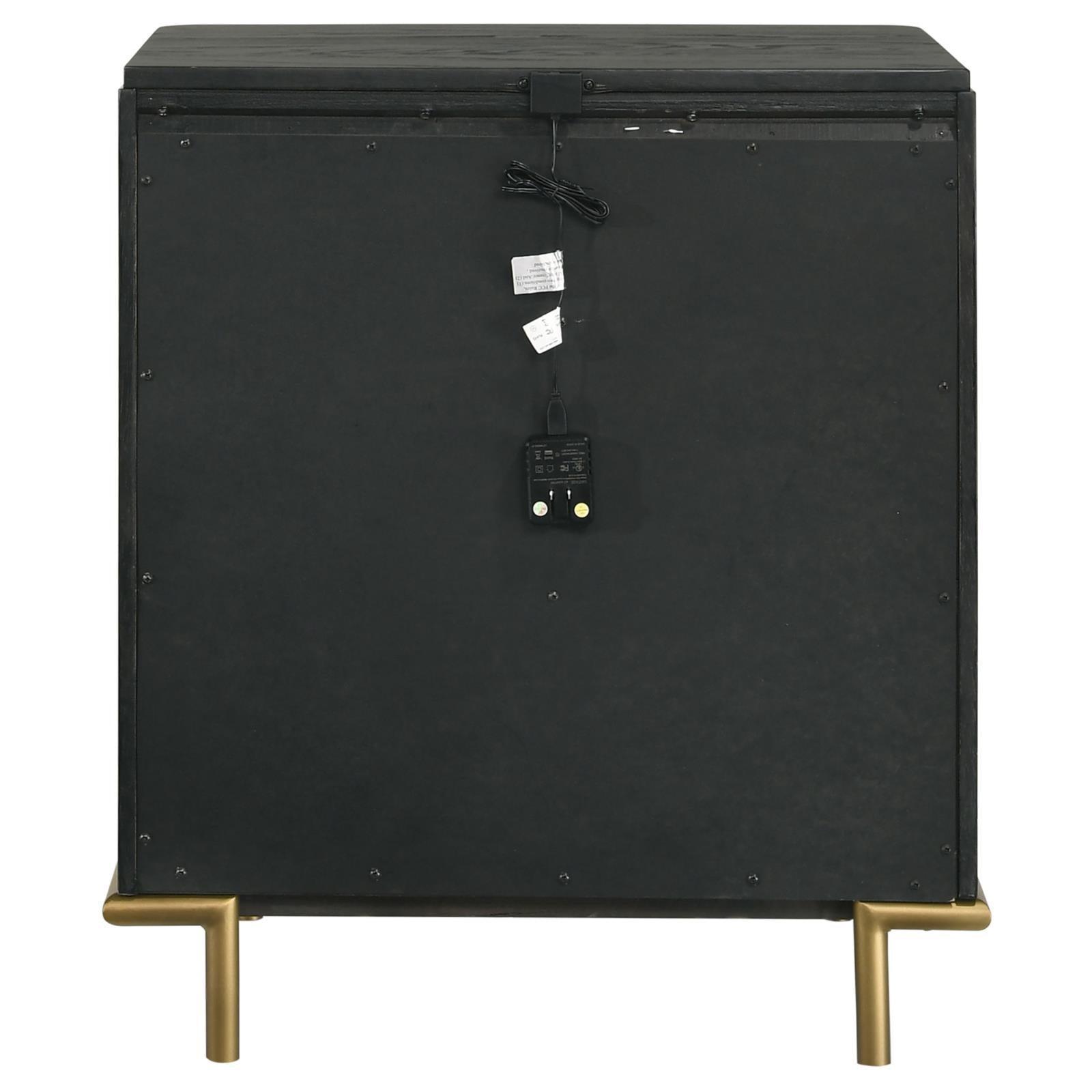 Arini Arini 3-Drawer Nightstand Bedside Table With Usb Outlet Black 224332 - Ella Furniture