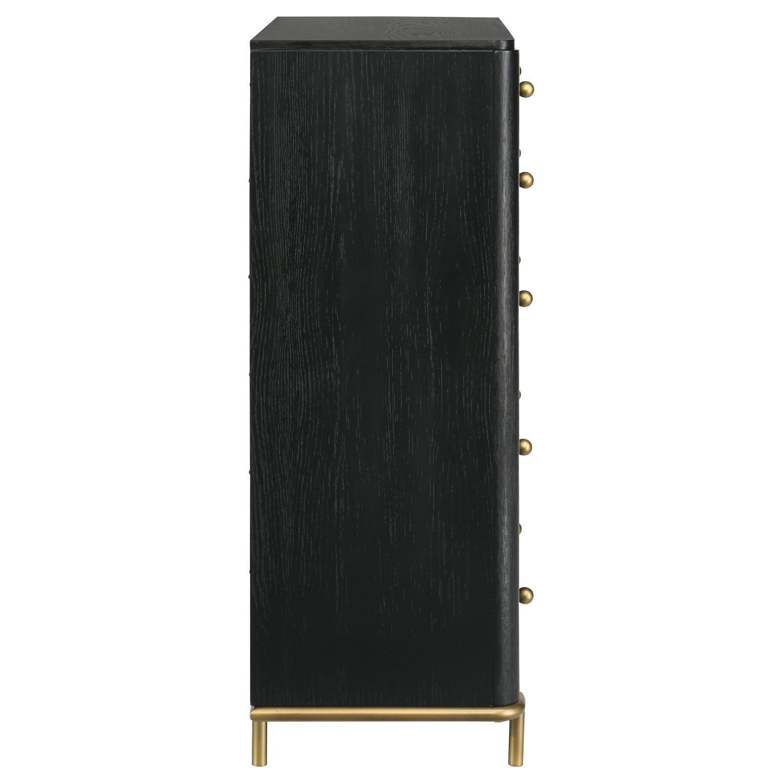 Arini Arini 5-Drawer Bedroom Chest Black 224335 - Ella Furniture