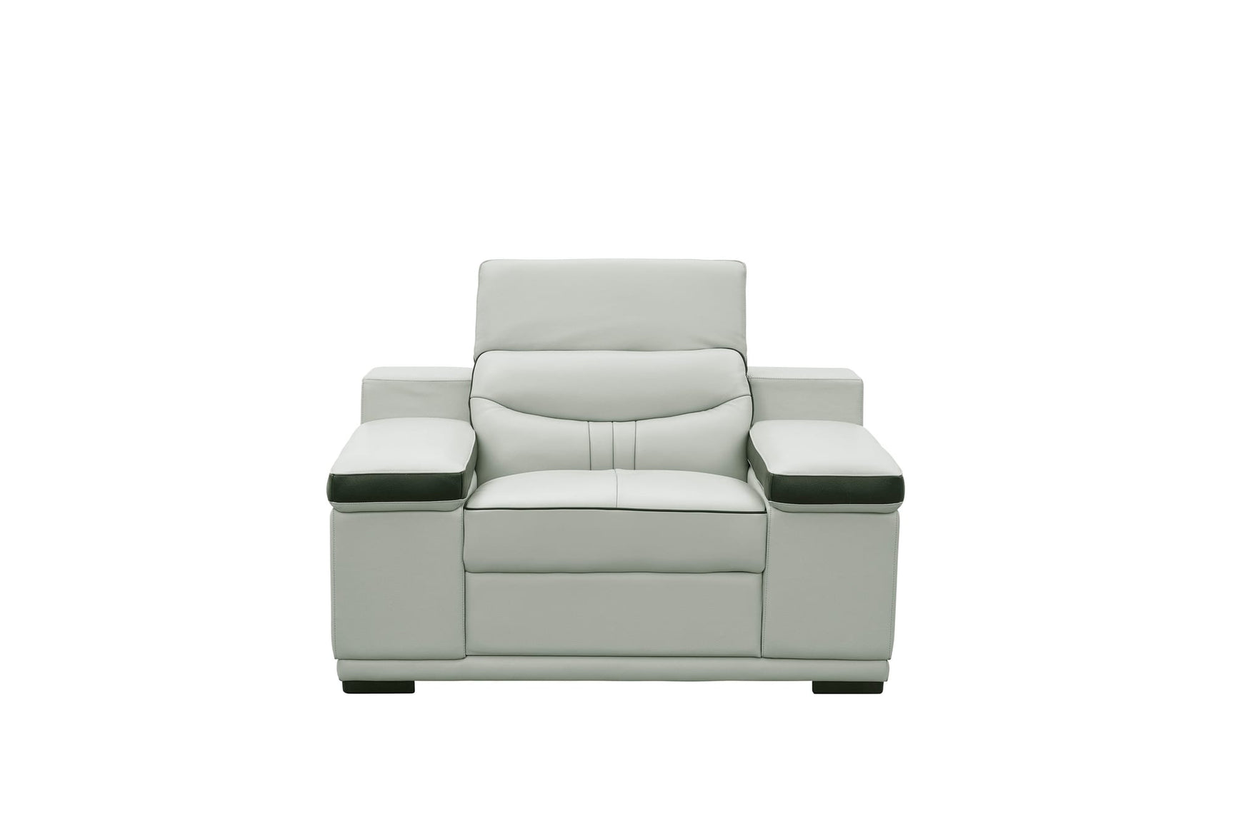 Arlet Grey Italian Leather Match Living Room Set view 6