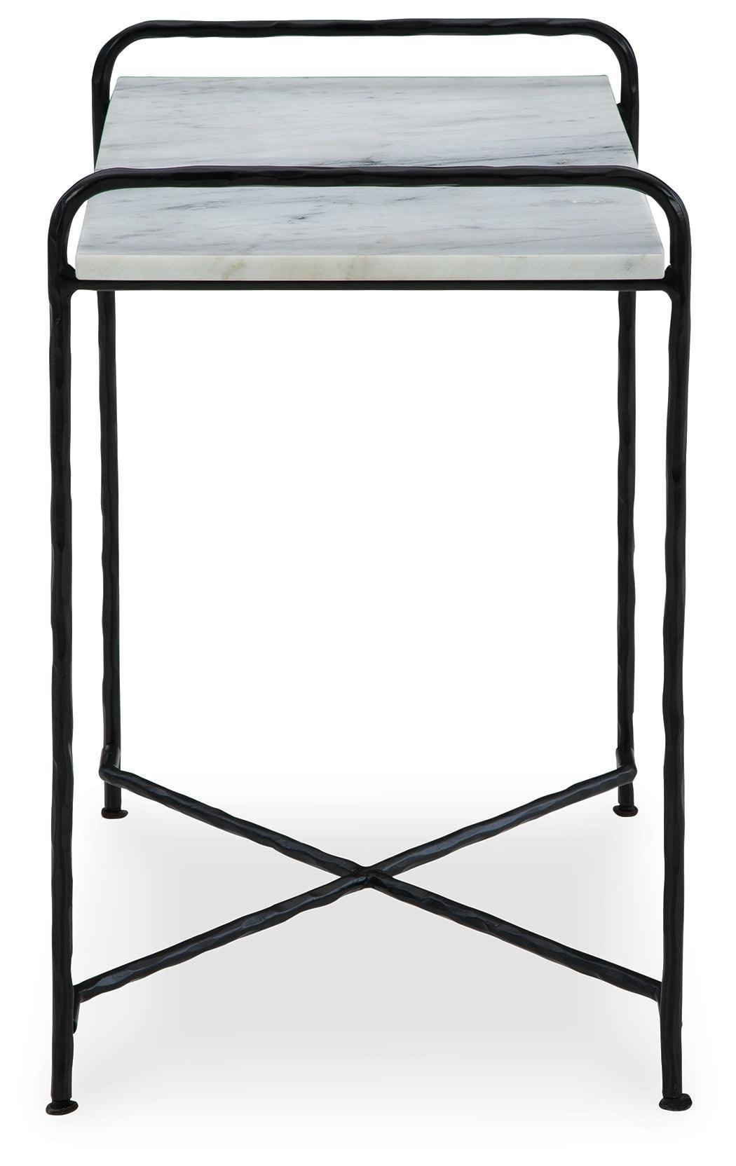 Ashber White/black Accent Table - Ella Furniture