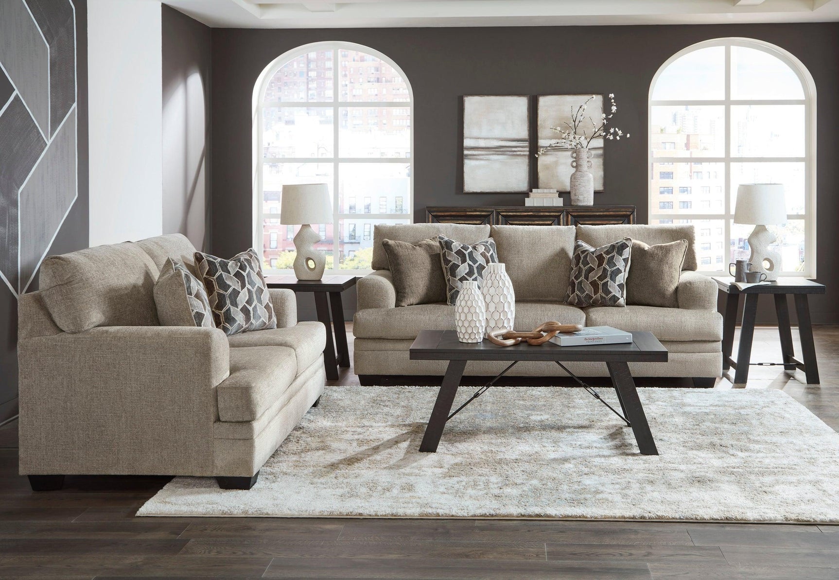 Ashley 595-04 Sofa & Loveseat Set - Ella Furniture