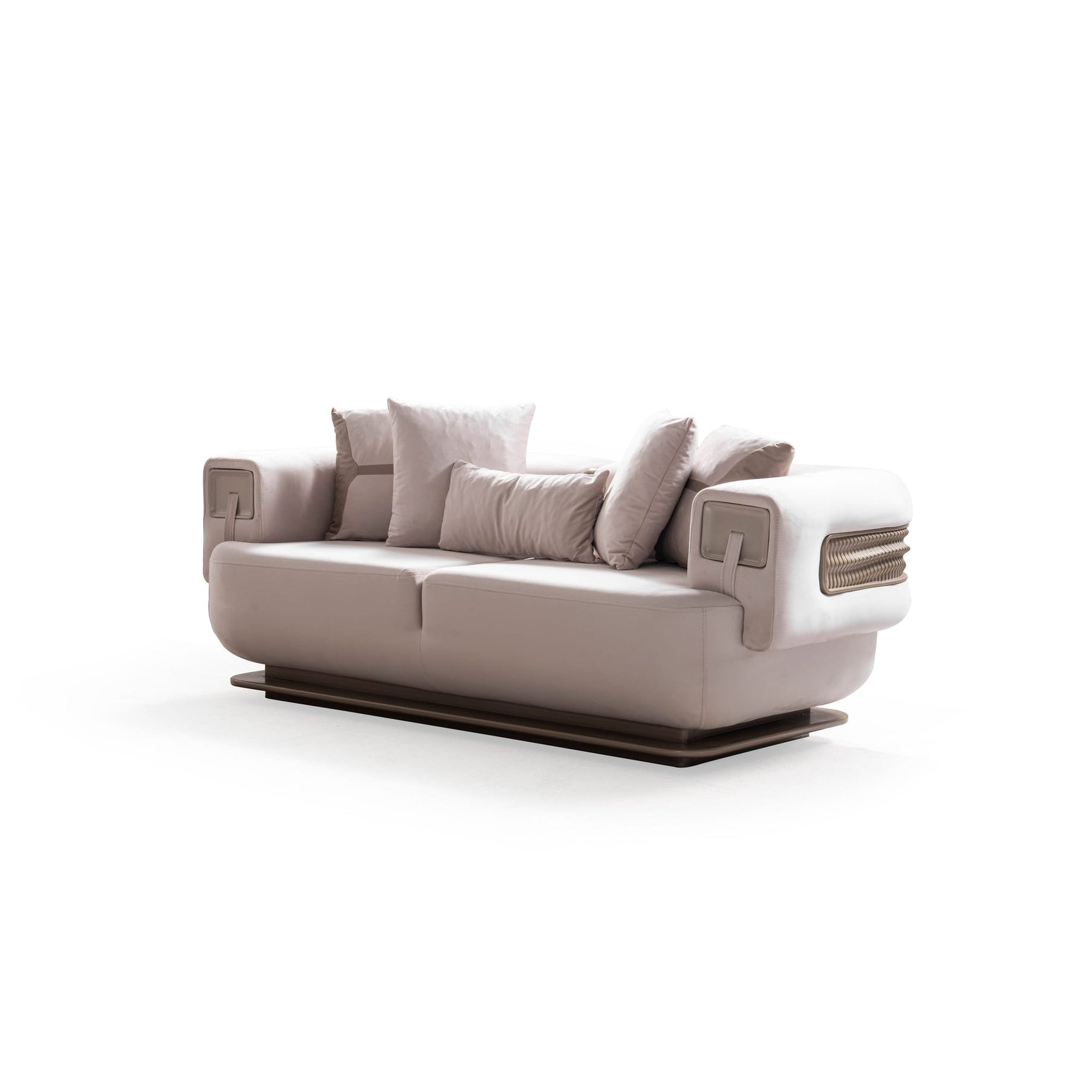 Athena Sofa, Loveseat, and Chair Set with Plush Cushions and Metallic Base view 6