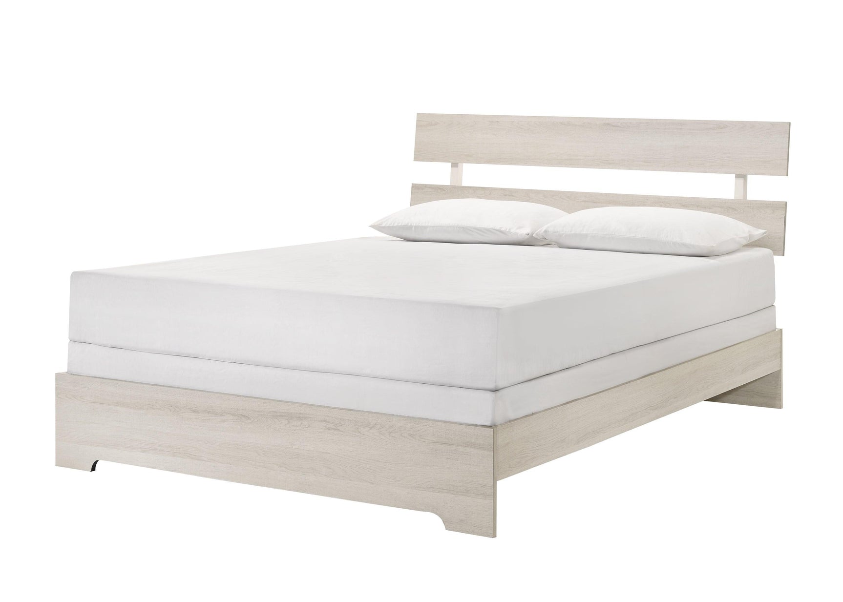 Atticus White Modern Contemporary Solid Wood And Veneers King Bed - Ella Furniture