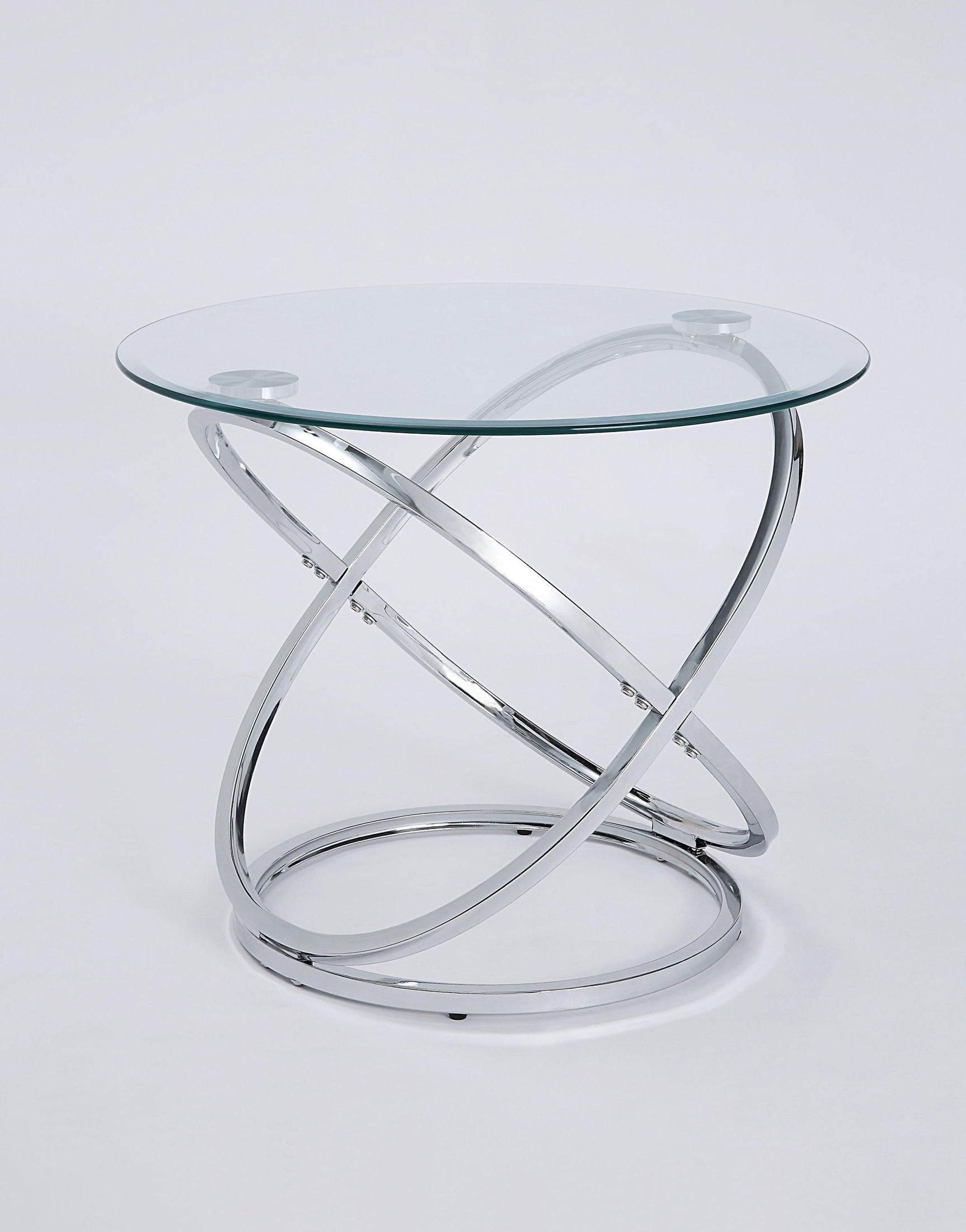 Aura Modern Contemporary Glass And Metal Cocktail Coffee Table - Ella Furniture
