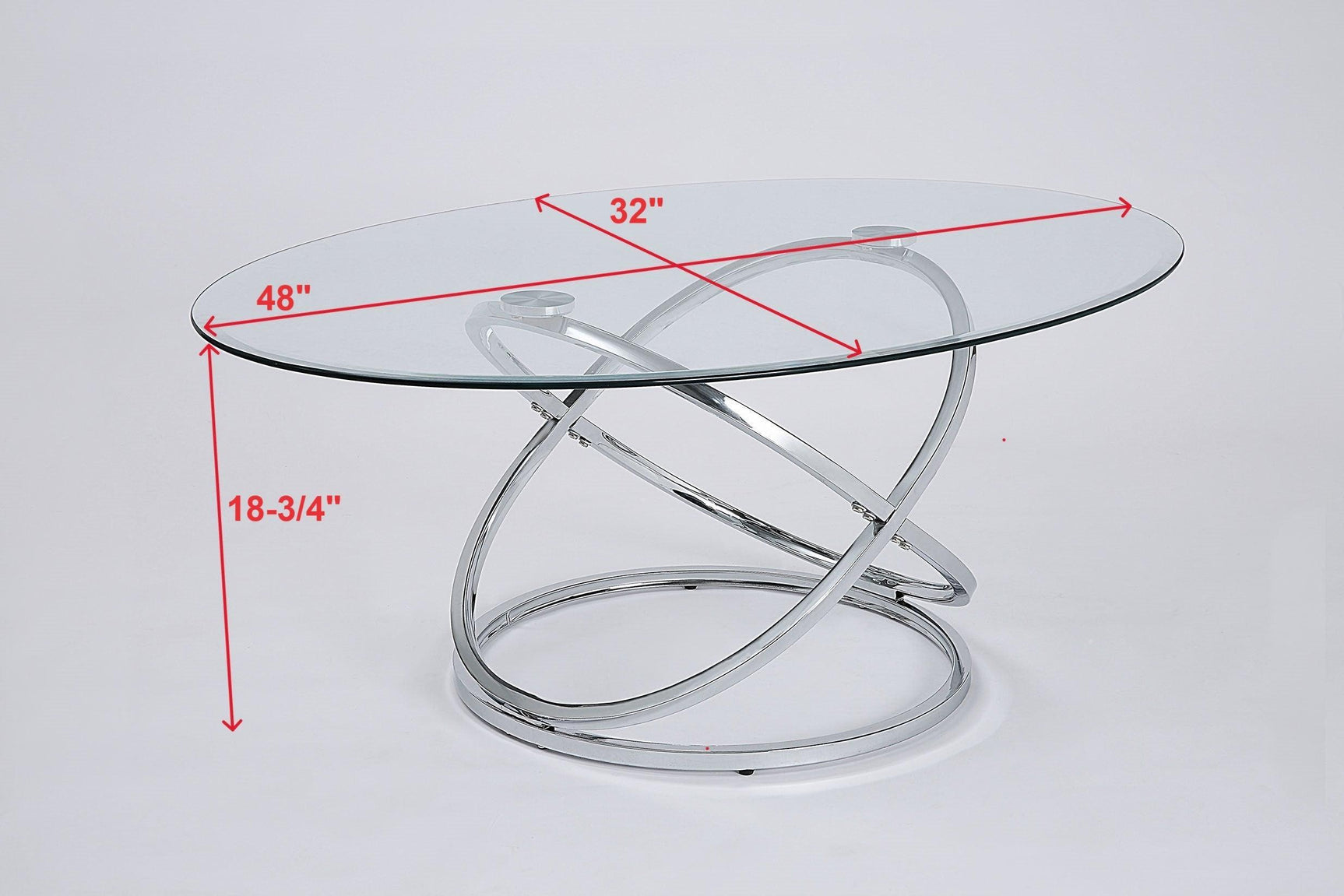 Aura Modern Contemporary Glass And Metal Cocktail Coffee Table - Ella Furniture