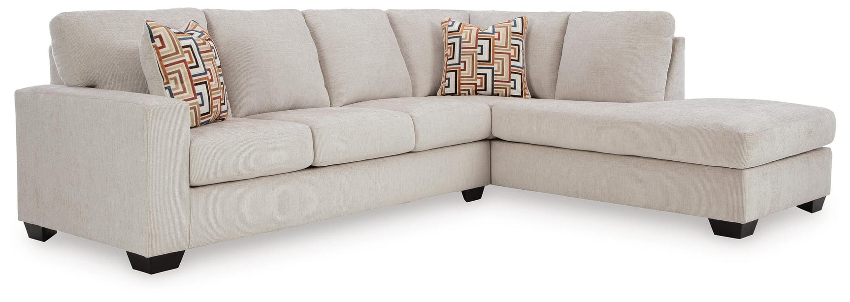 Aviemore Stone Chenille 2-Piece Sectional with Chaise view 3