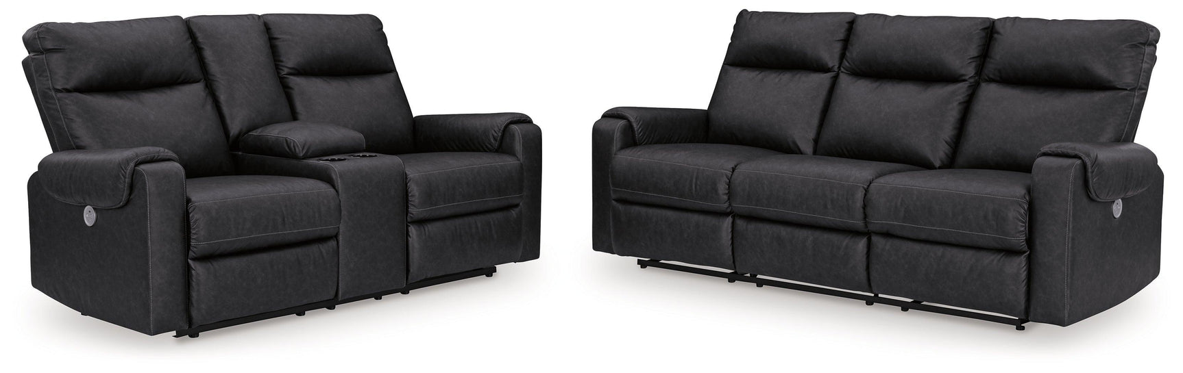 Axtellton Carbon Sofa And Loveseat - Ella Furniture