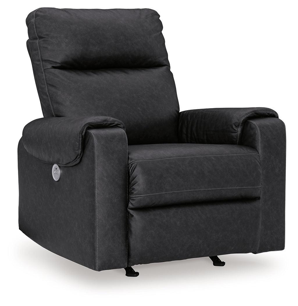 Axtellton Carbon Sofa, Loveseat and Recliner - Ella Furniture