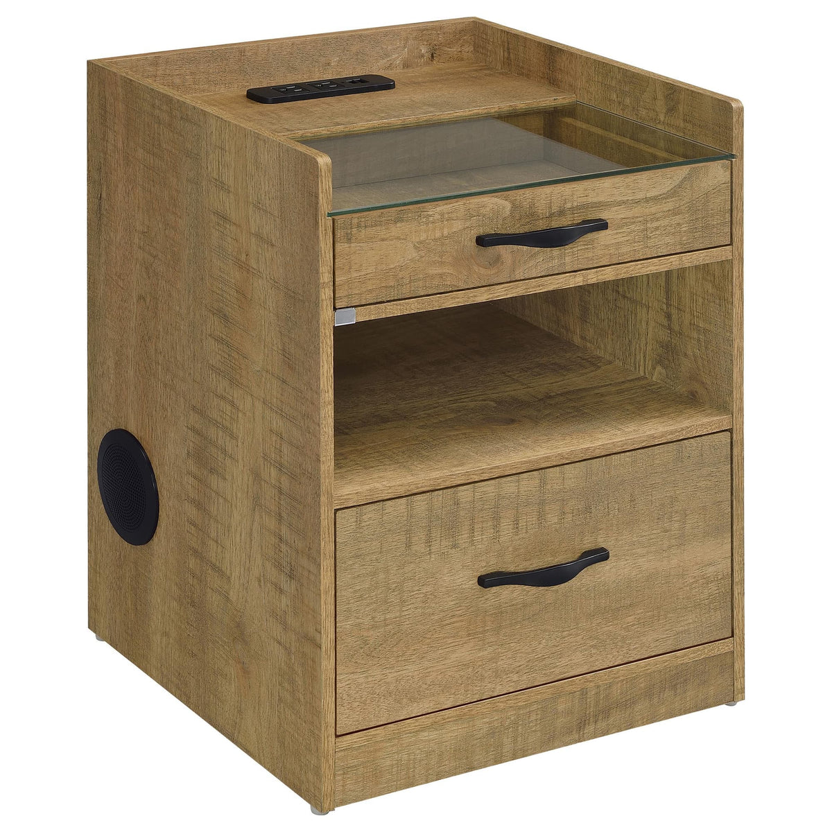 Furda Mango 2-Drawer LED Nightstand with Speaker — product view