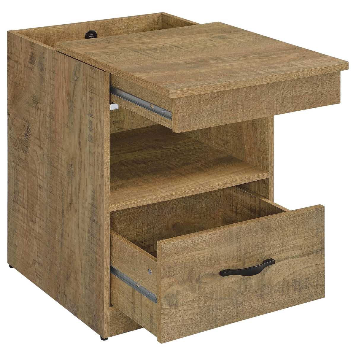 Fabre Extendable Top 1-Drawer Nightstand in Mango — product image 3