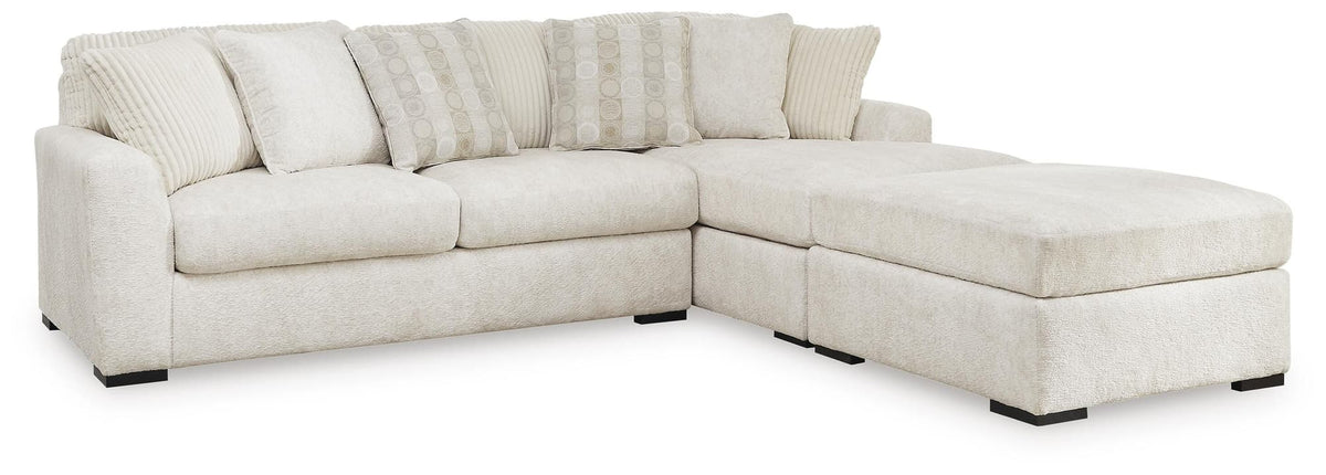 Chessington Ivory 2-Piece Sectional with Ottoman — product image 2